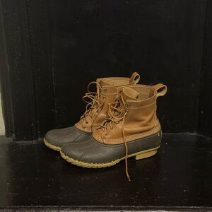 L.L. Bean Tan and Brown Weatherproof Boots